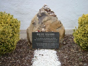 <em>The grave of Walter Benjamin at Portbou, Catalonia</em>