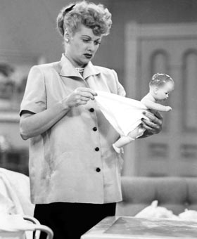 Lucille Ball... "expecting"