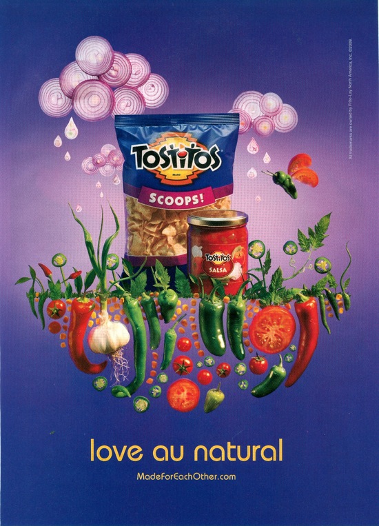 Tostitos ad in <em>Cosmopolitan</em>, July 2009