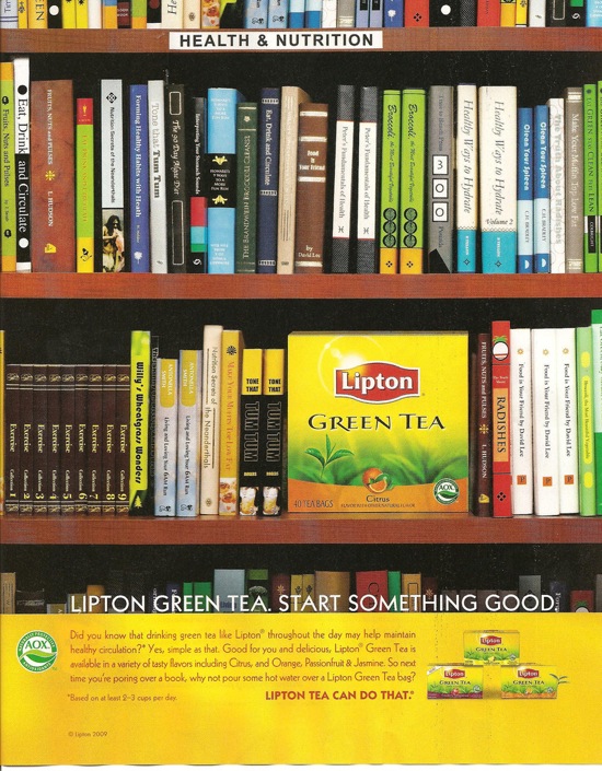 Lipton ad from November 09 issue of <em>Real Simple</em>