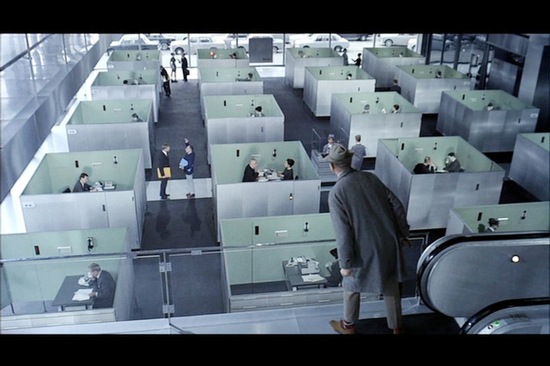 A scene from Jacques Tati's <em>Playtime</em>