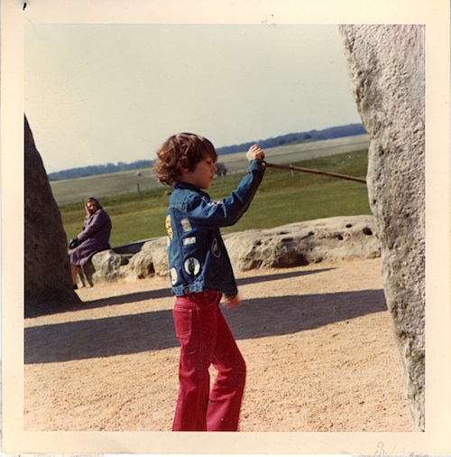 Here I am wearing my own jean jacket — an imitation of the one I'd inherited.