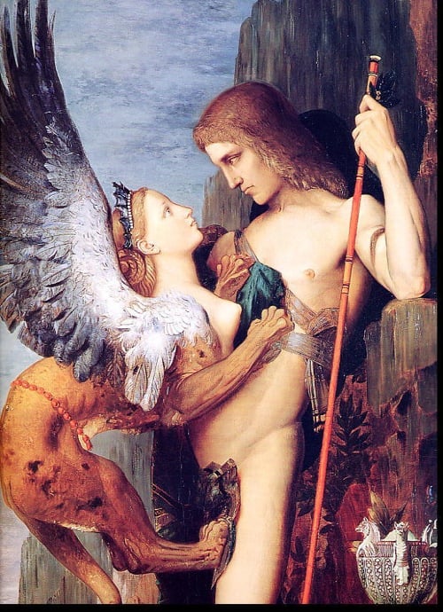 Oedipus and the Sphinx Gustave Moreau