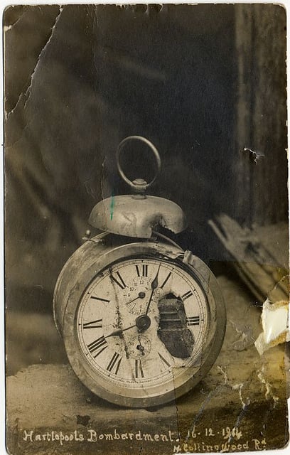 damaged clock