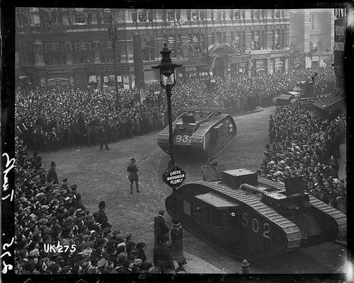 tanks London 1918