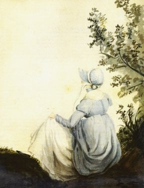 1804 watercolor of Jane Austen by her sister Cassandra