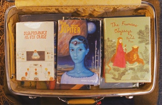 The books Suzy carries, in MOONRISE KINGDOM