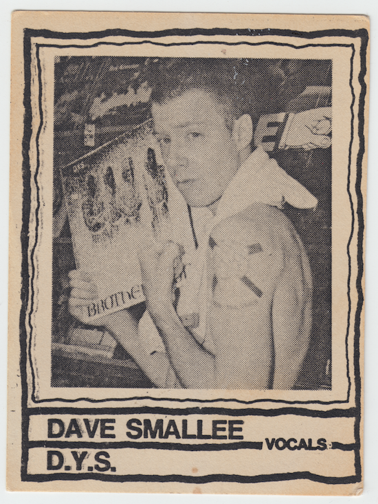 Dave Smallee — from a deck of Boston Rock cards.