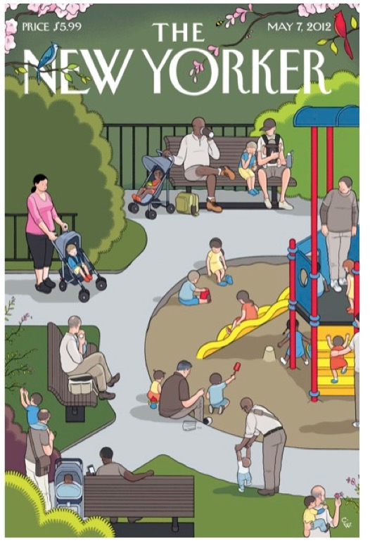 Confused mom in a Chris Ware NEW YORKER cover.