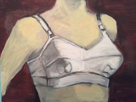 "Sears Bra," painting by Mimi Lipson