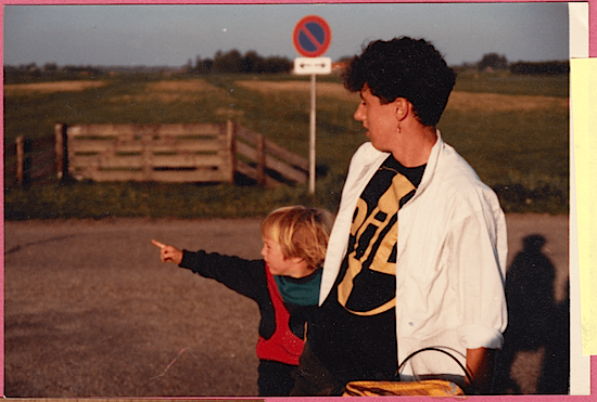 1985 (Matt on back of bike)